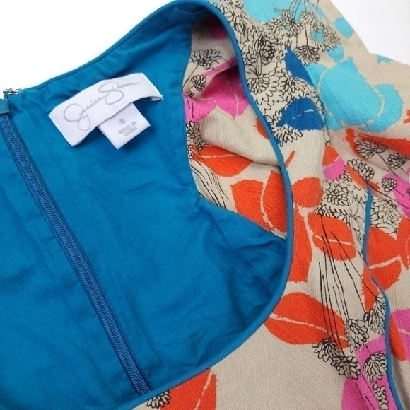 Jessica Simpson Floral Boho Dress Sz 8 - Picture 6 of 14